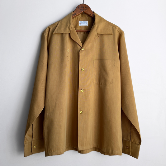 1960s Towncraft Golden Loop Collar Button Up Shirt  - Shop ThreadCount Vintage Co.