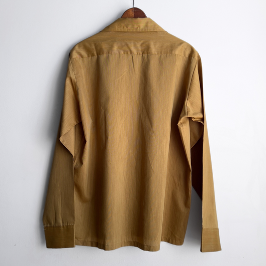1960s Towncraft Golden Loop Collar Button Up Shirt  - Shop ThreadCount Vintage Co.