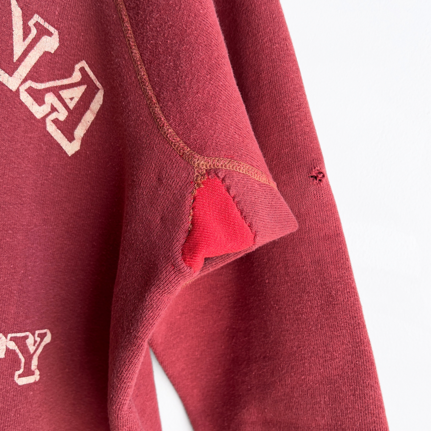 1960s Indiana University Faded Red Cotton Raglan Sweatshirt - Shop ThreadCount Vintage Co.