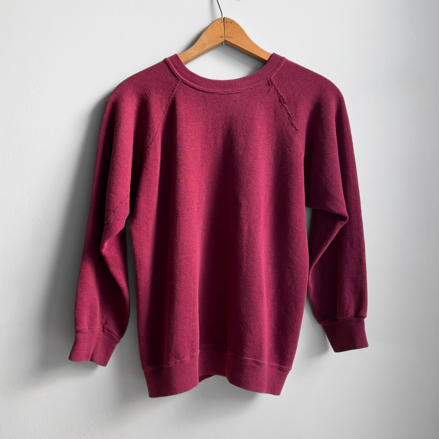 Vintage 1960s Burgundy Red Gusset Raglan Sweatshirt