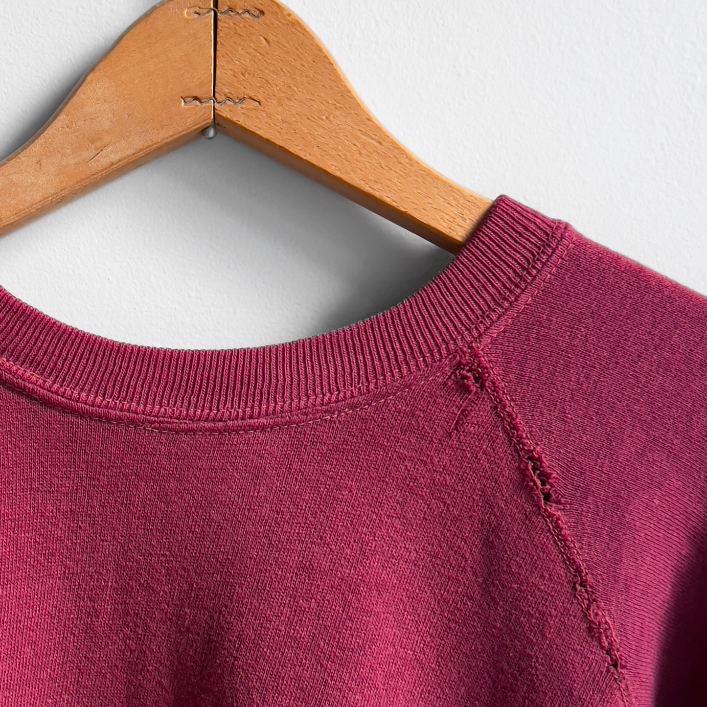 Vintage 1960s Burgundy Red Gusset Raglan Sweatshirt