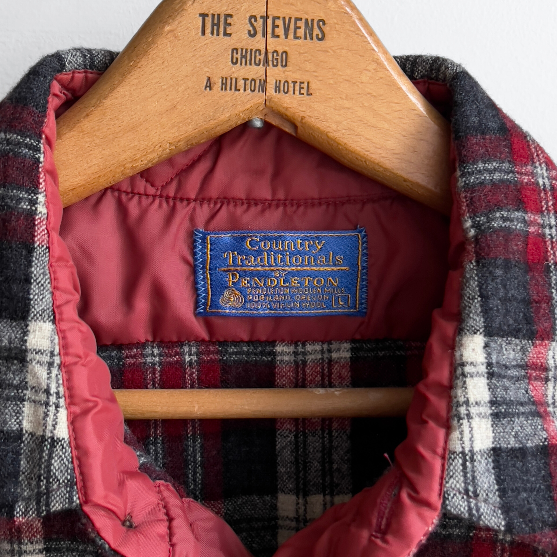 1980s Red & Black Virgin Wool Plaid Flannel Shirt  - Shop ThreadCount Vintage Co.