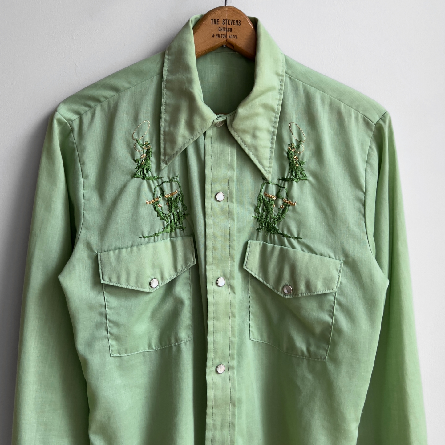 Vintage 1970s Rodeo Embroidered Western Pearl Snap Shirt - Shop ThreadCount Vintage Co.