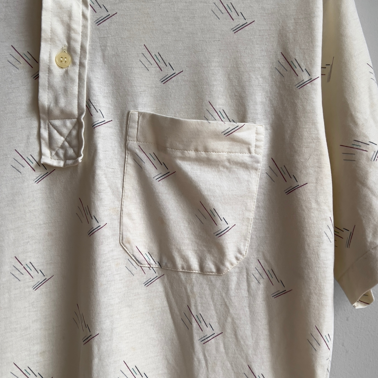 Vintage 1980s Christian Dior Atomic Print Golf Shirt - Shop ThreadCount Vintage Co.