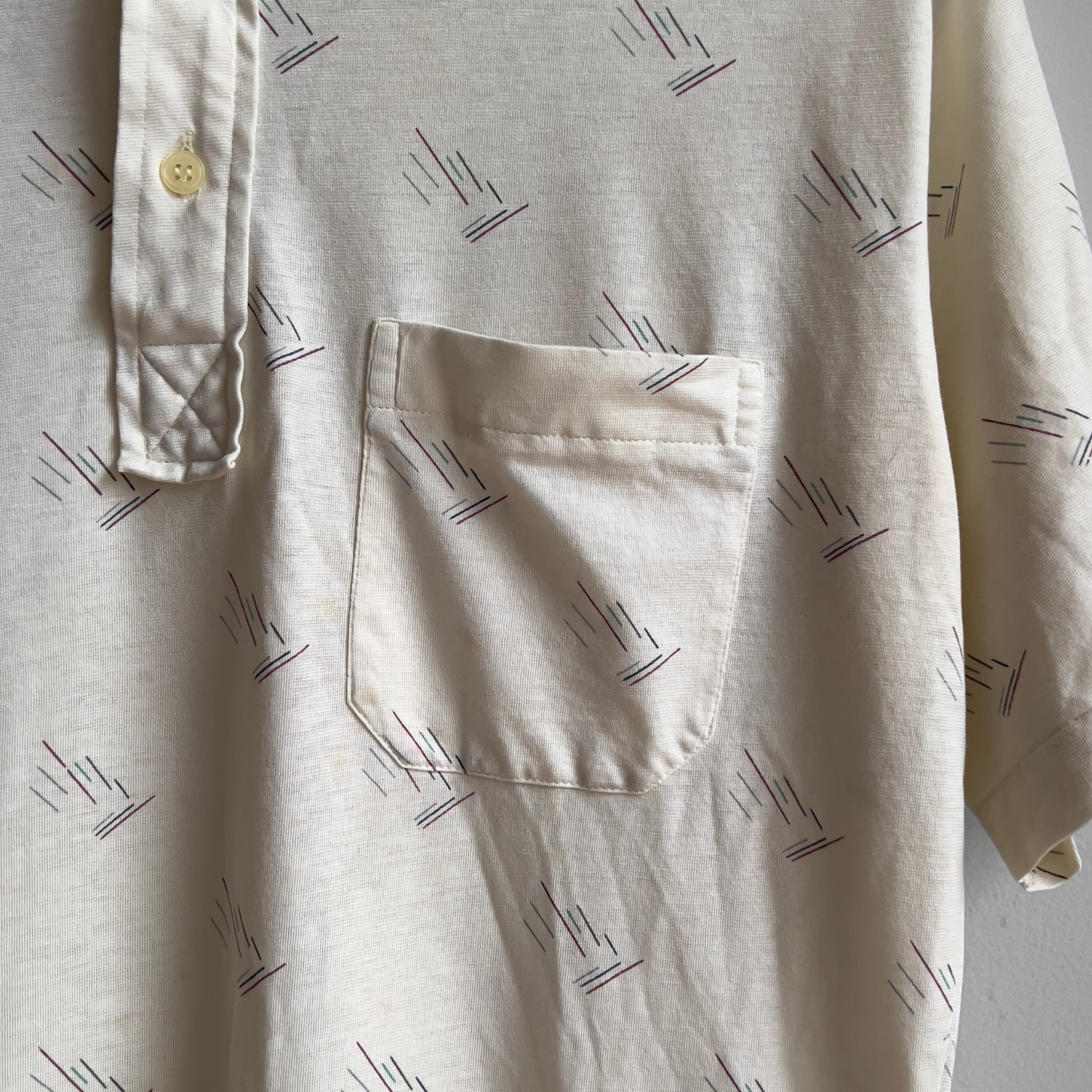1980s Christian Dior Atomic Print Golf Shirt  - Shop ThreadCount Vintage Co.