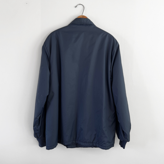 1970s Navy Blue Insulated Light Windbreaker Jacket  - Shop ThreadCount Vintage Co.