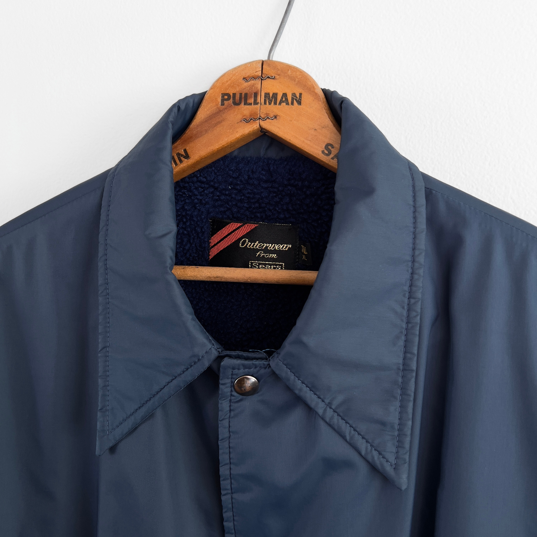 1970s Navy Blue Insulated Light Windbreaker Jacket  - Shop ThreadCount Vintage Co.