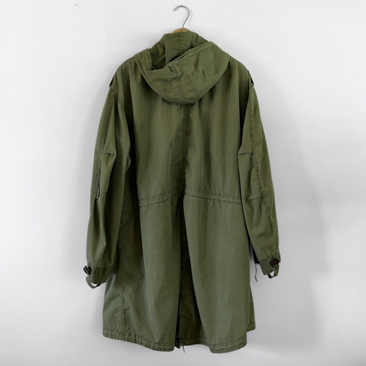 1950s U.S. Army M-1951 Hooded Fishtail Parka Shell Jacket - Shop ThreadCount Vintage Co.