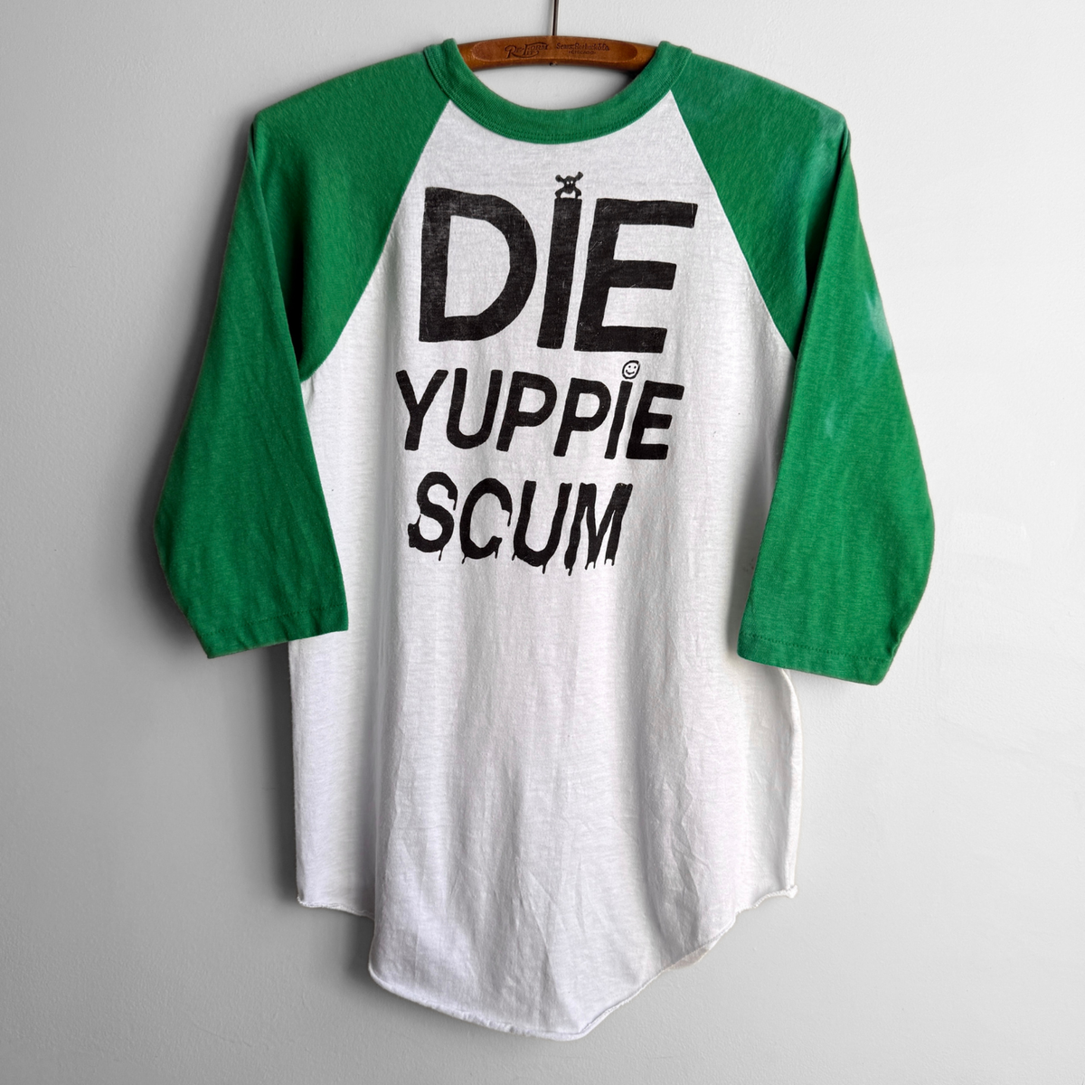 1980s Die Yuppie Scum Raglan Tee
