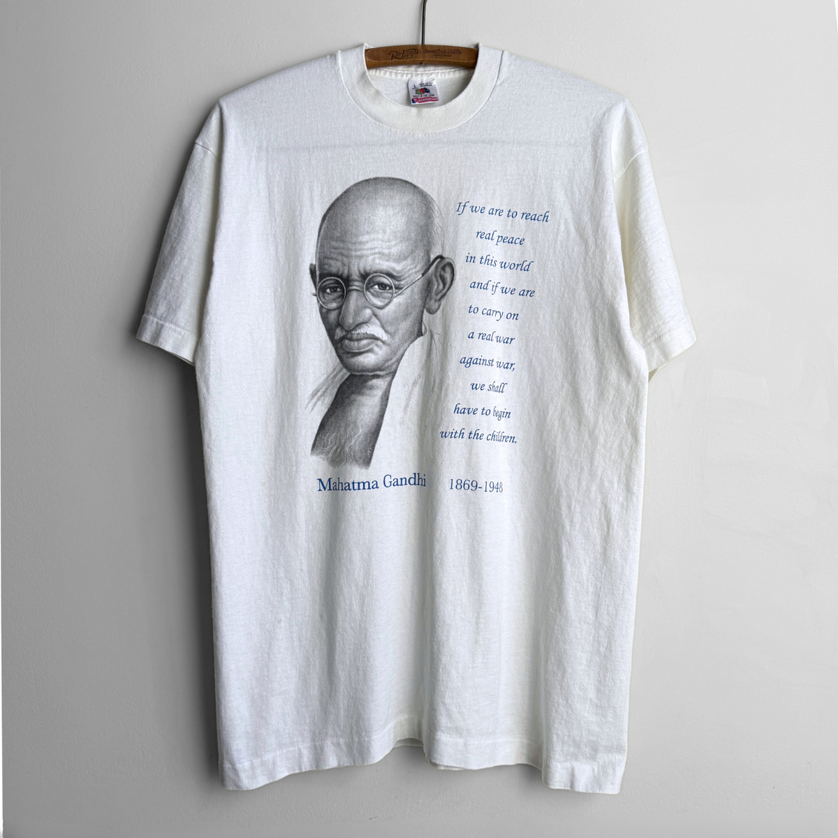 1990s Mahatma Gandhi World Peace Tribute Tee