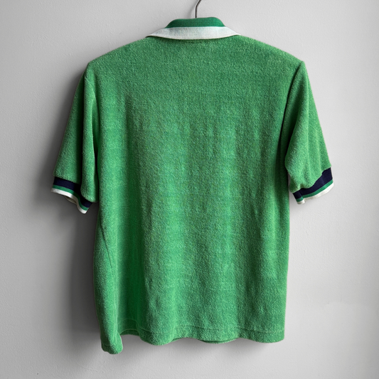 1970s Green Terry Cloth Polo Shirt