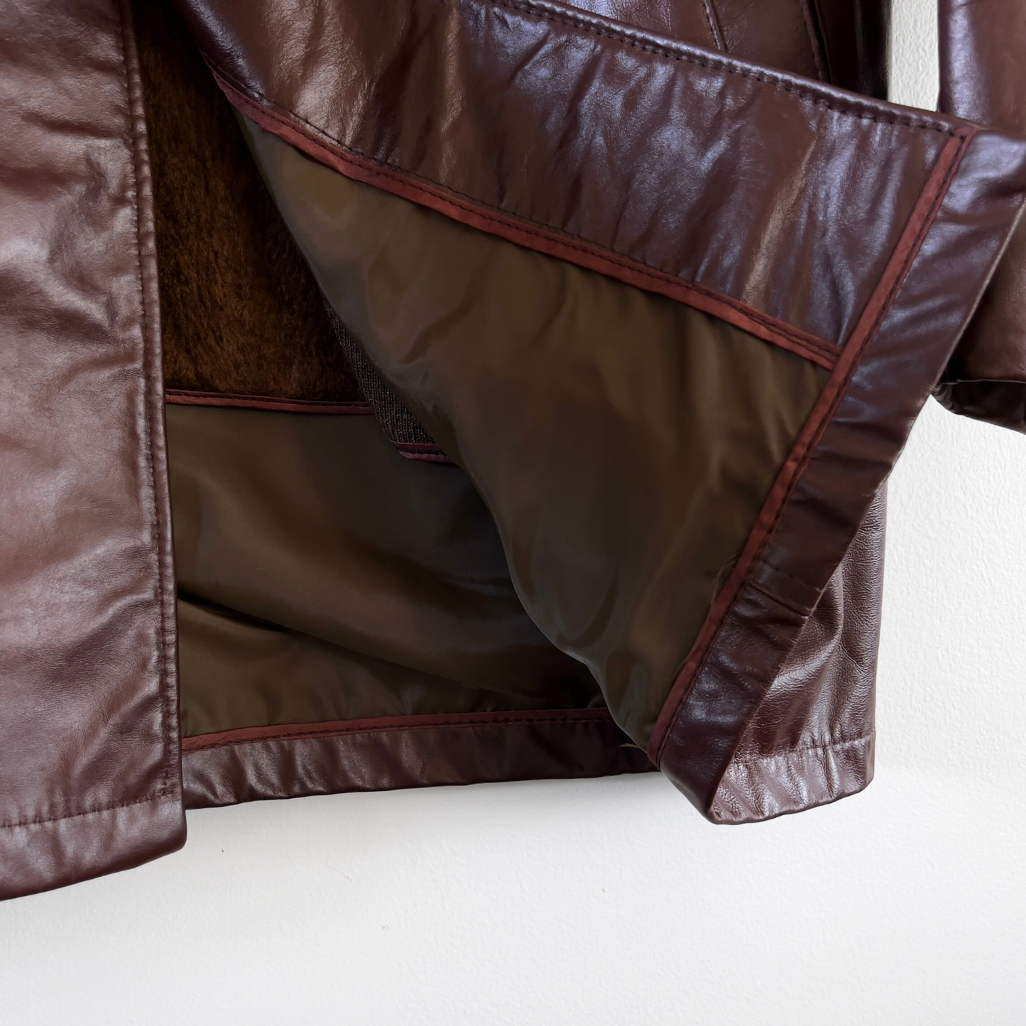 Vintage 1970s Sears Leather Shop Brown Long Leather Coat - Shop ThreadCount Vintage Co.