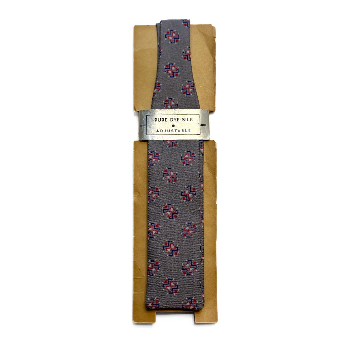 1950s Pure Dye Silk Adjustable Bow Tie