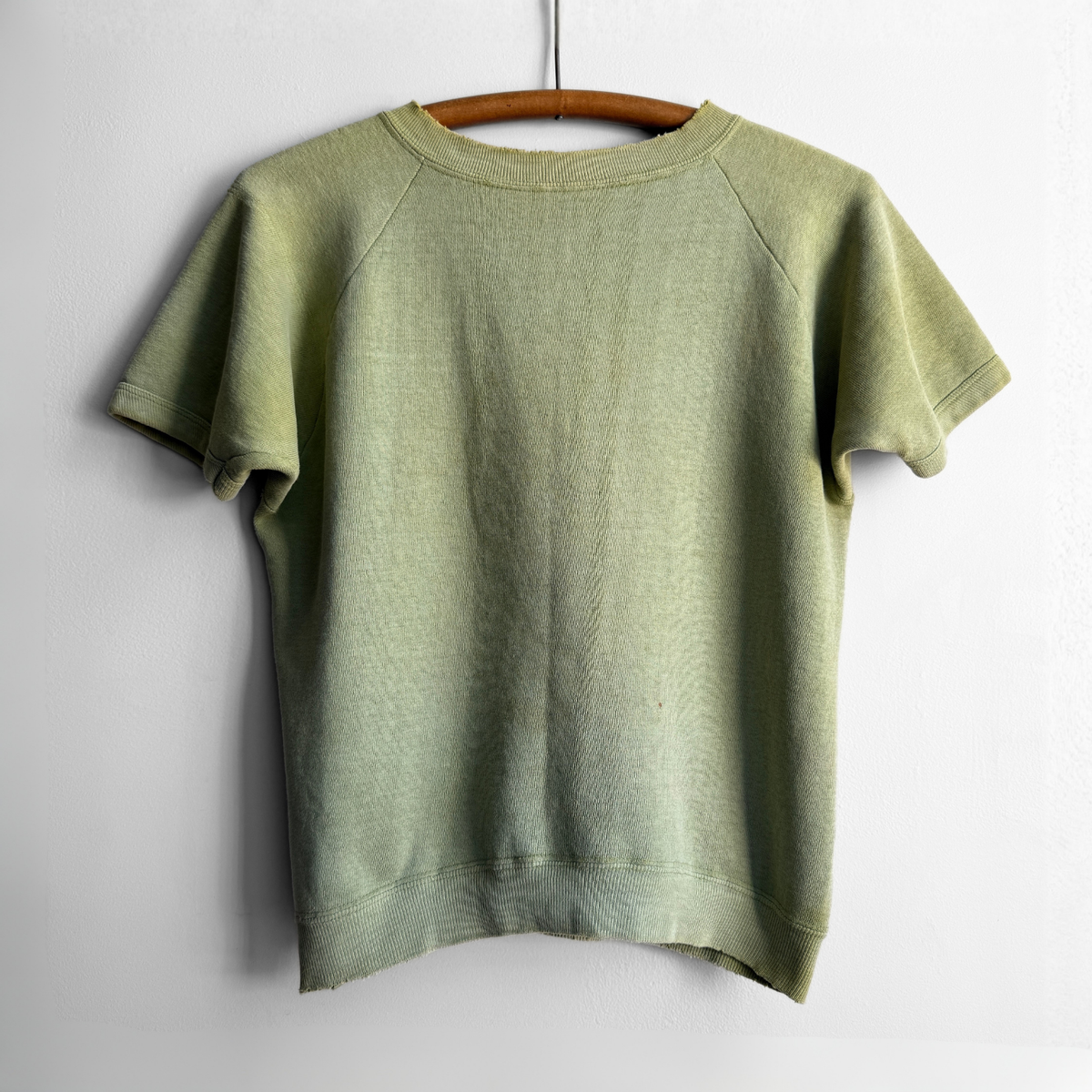 1960s Faded Green Short Sleeve Sweatshirt