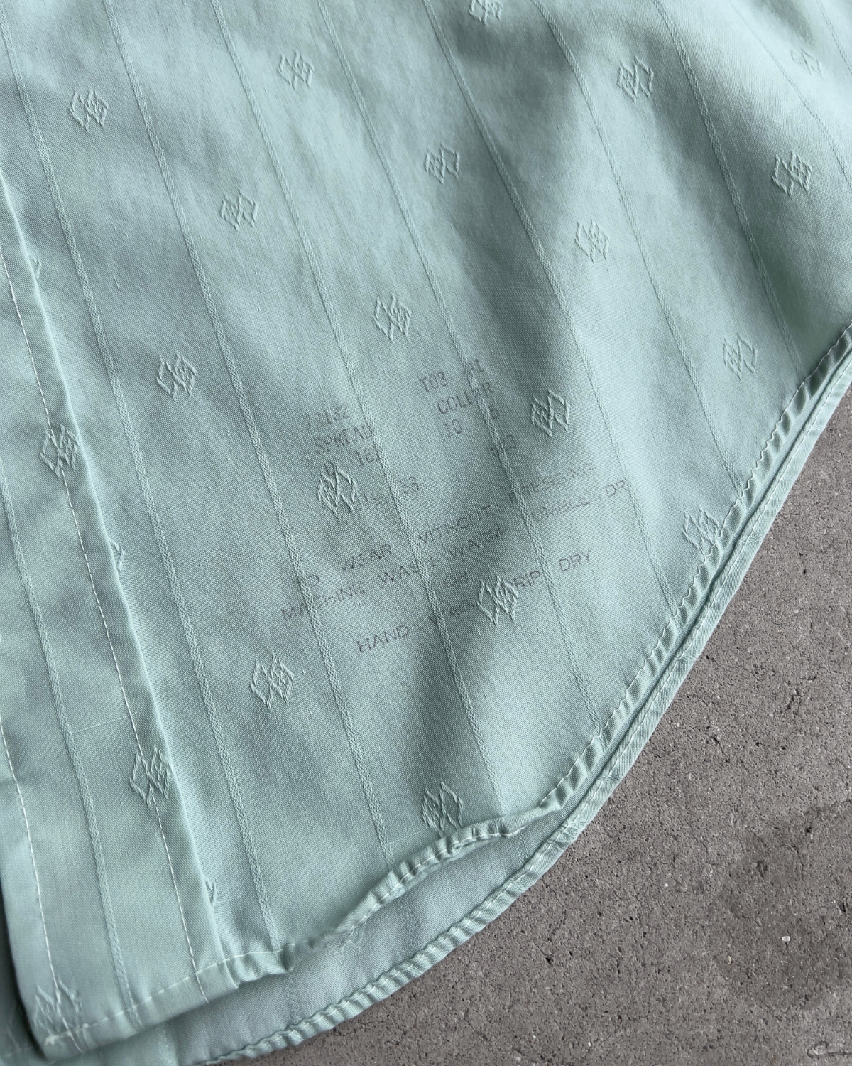 1970s Green Monogram Pattern Dress Shirt - Shop ThreadCount Vintage Co.