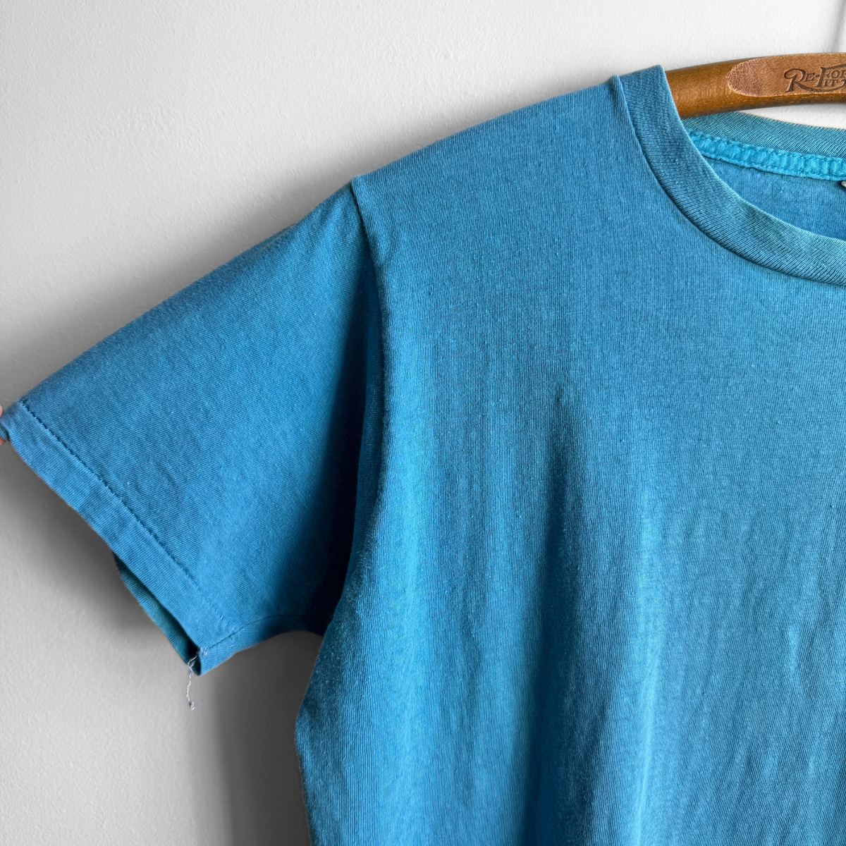 1970s Light Blue Pocket Tee