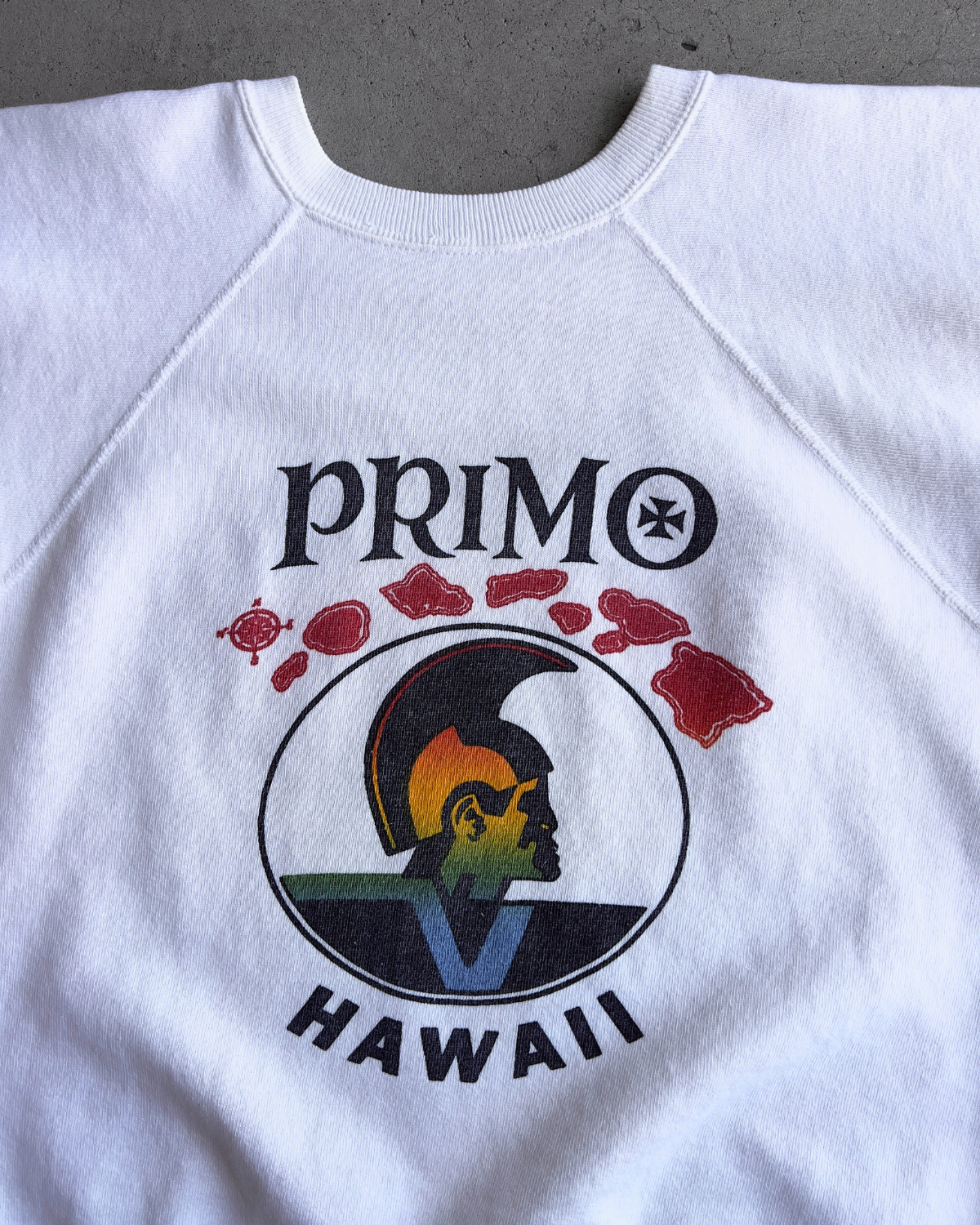 1970s Primo Beer Hawaii Short Sleeve Sweatshirt  - Shop ThreadCount Vintage Co.