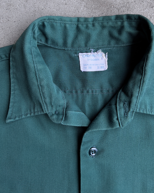 1960s Oshkosh Ocean Green Mechanics Shirt  - Shop ThreadCount Vintage Co.