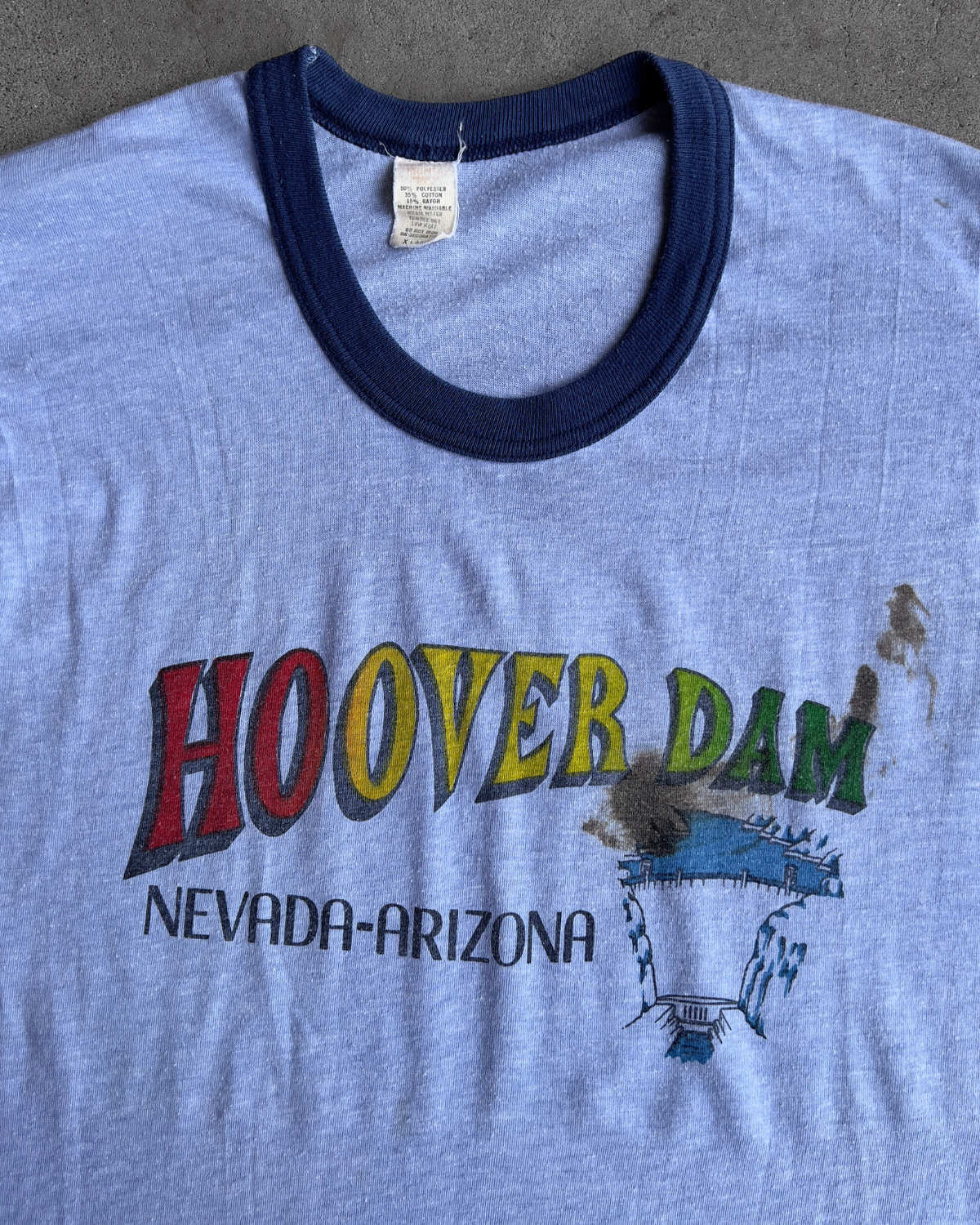 1970s Hoover Dam Nevada Ringer Tee  - Shop ThreadCount Vintage Co.