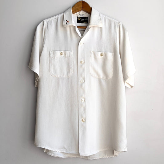 1960s Sacramento Elks Chain Stitch Rayon Bowling Shirt  - Shop ThreadCount Vintage Co.