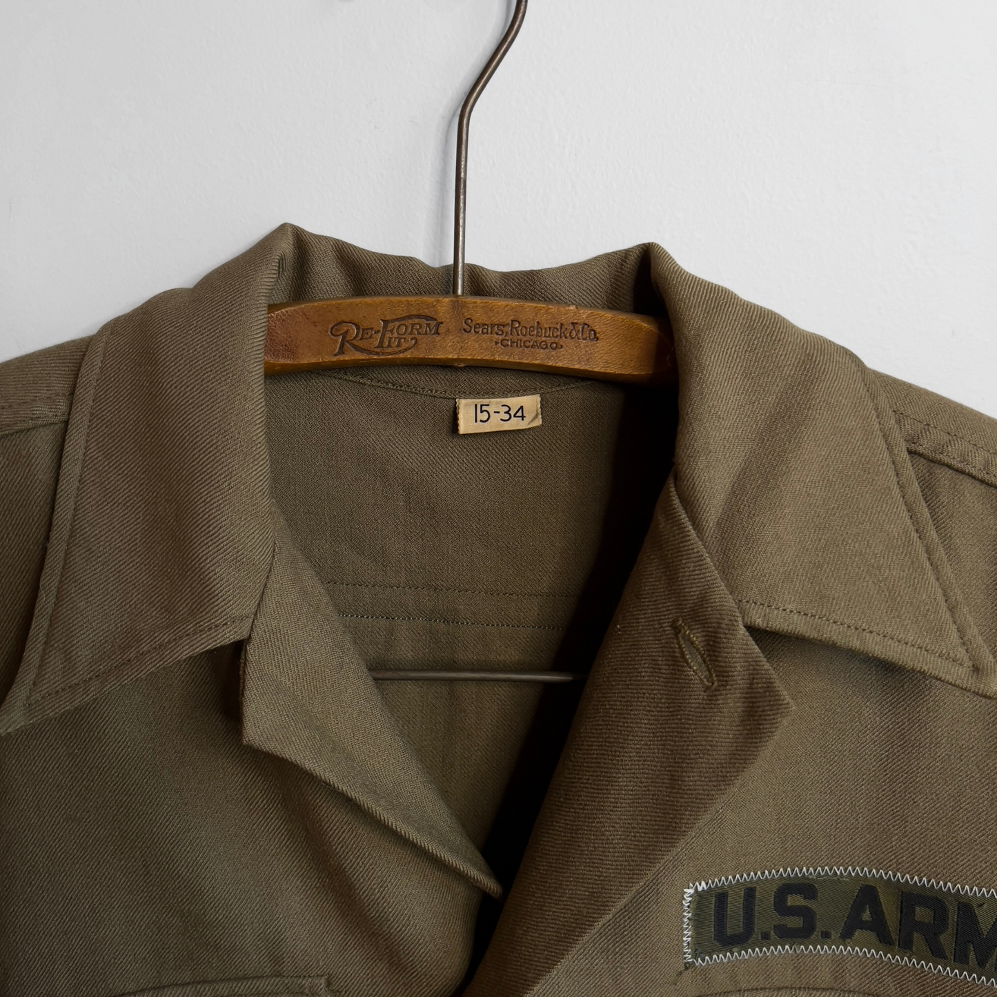 Vintage 1940s U.S. Army Regulation Officer's Wool Field Shirt - Shop ThreadCount Vintage Co.