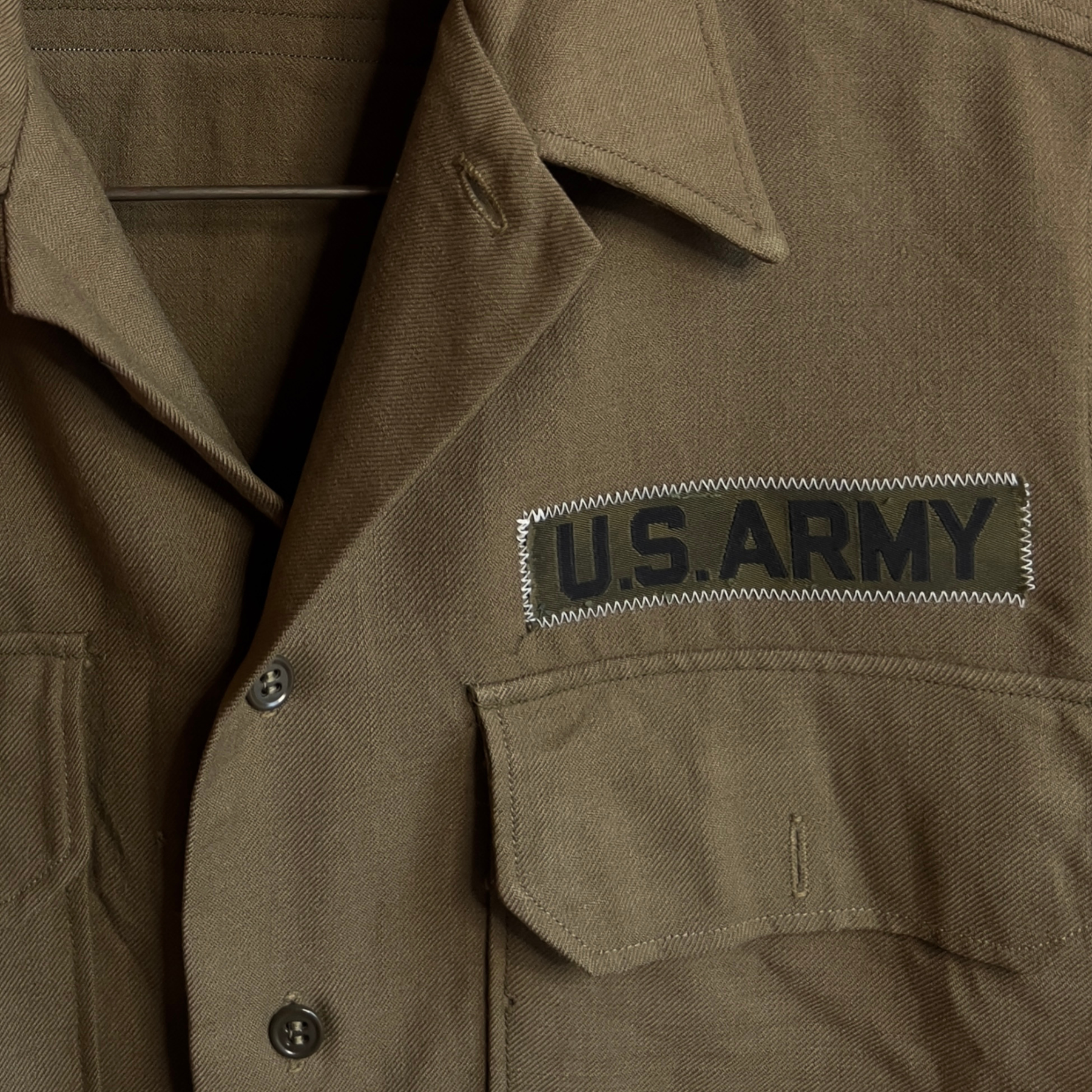 1940s U.S. Army Regulation Officer's Wool Field Shirt  - Shop ThreadCount Vintage Co.