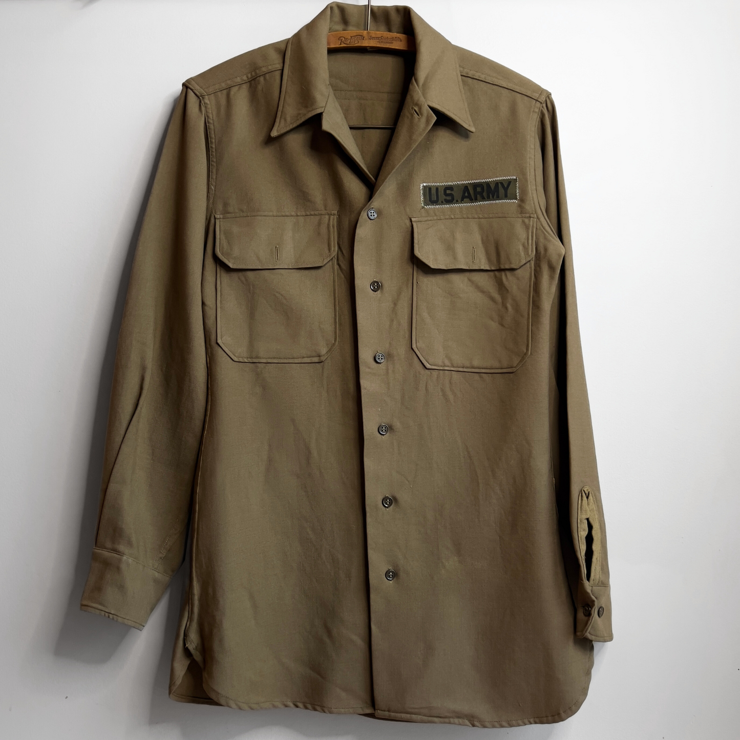 Vintage 1940s U.S. Army Regulation Officer's Wool Field Shirt - Shop ThreadCount Vintage Co.
