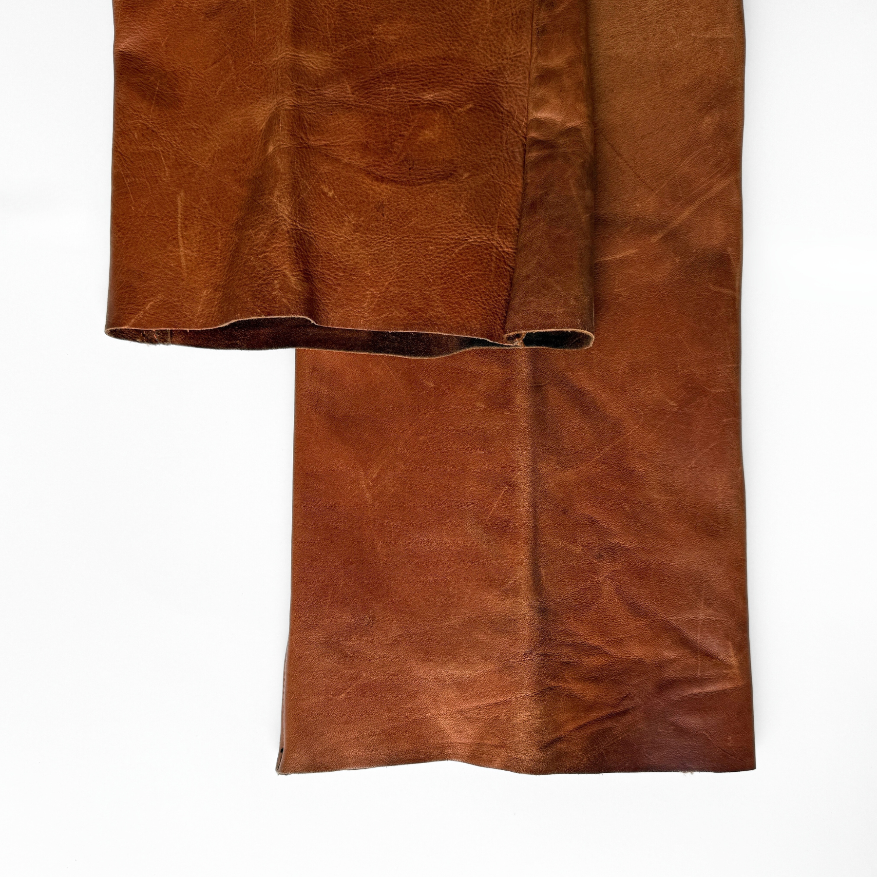 1960s Brown Genuine Leather Handmade Western Pants  - Shop THREADCOUNT Vintage Co.