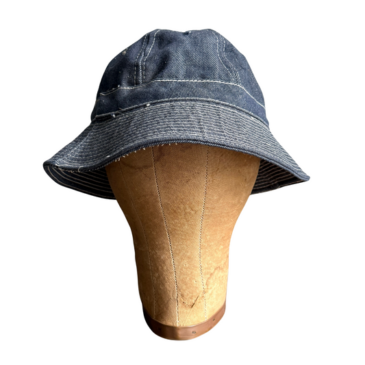 1970s Indigo Blue Denim Bucket Hat