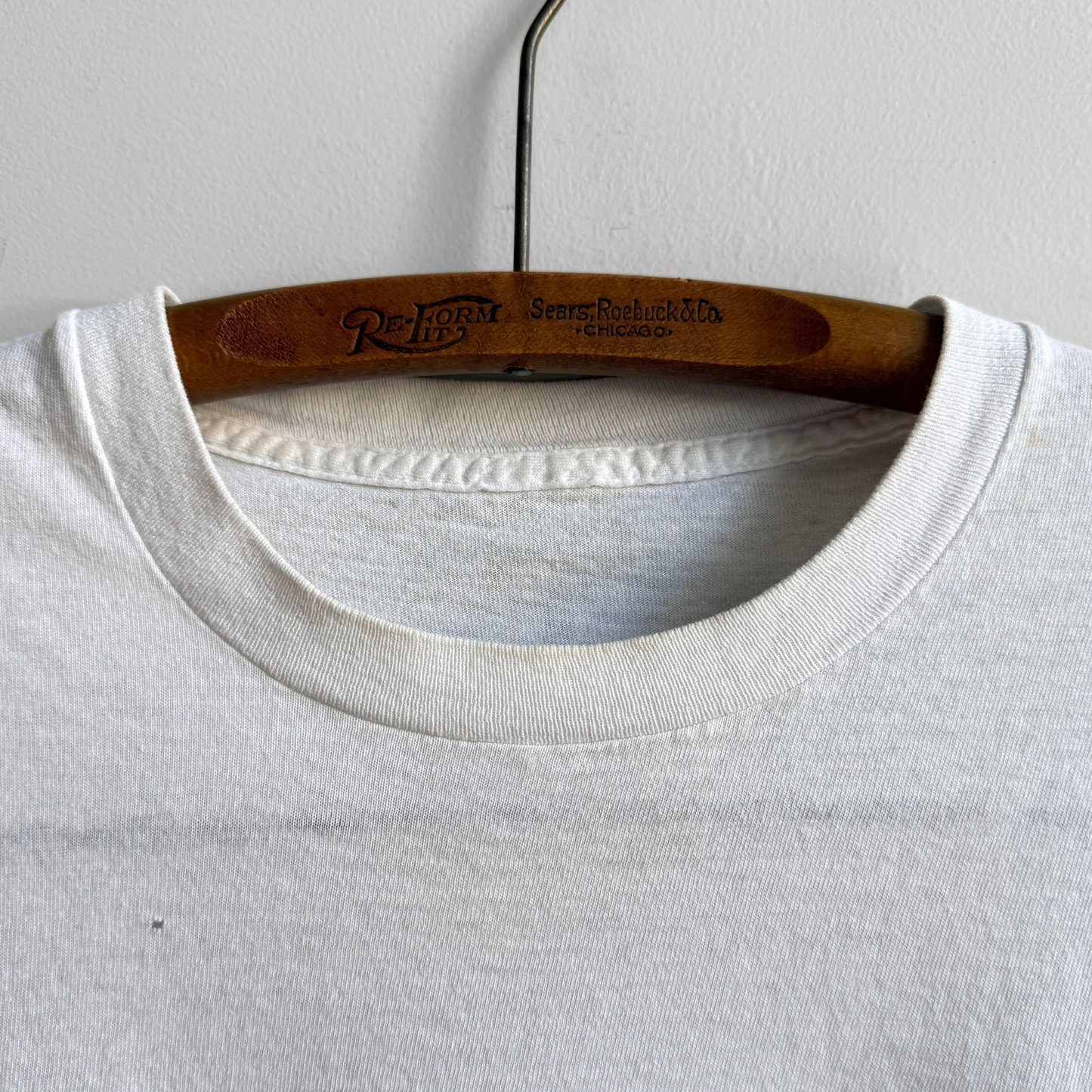 1980s Faded Blank White Tee