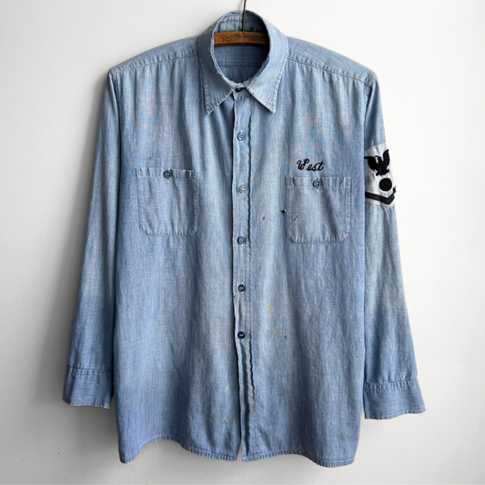1960s U.S. Navy Cotton Chambray Shirt