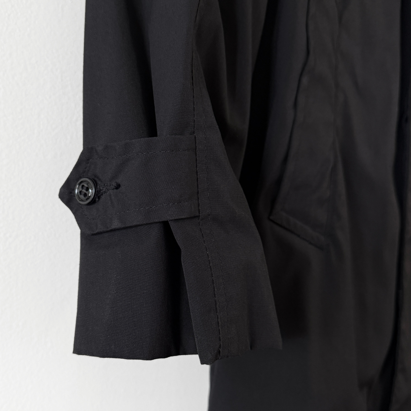 1980s U.S. Navy Black Insulated Trench Coat