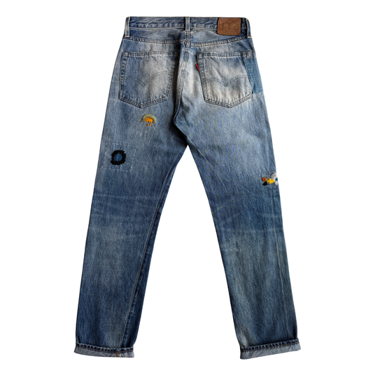 1954 Levi's 501Z XX Grandstand Patchwork Denim Jeans (30)