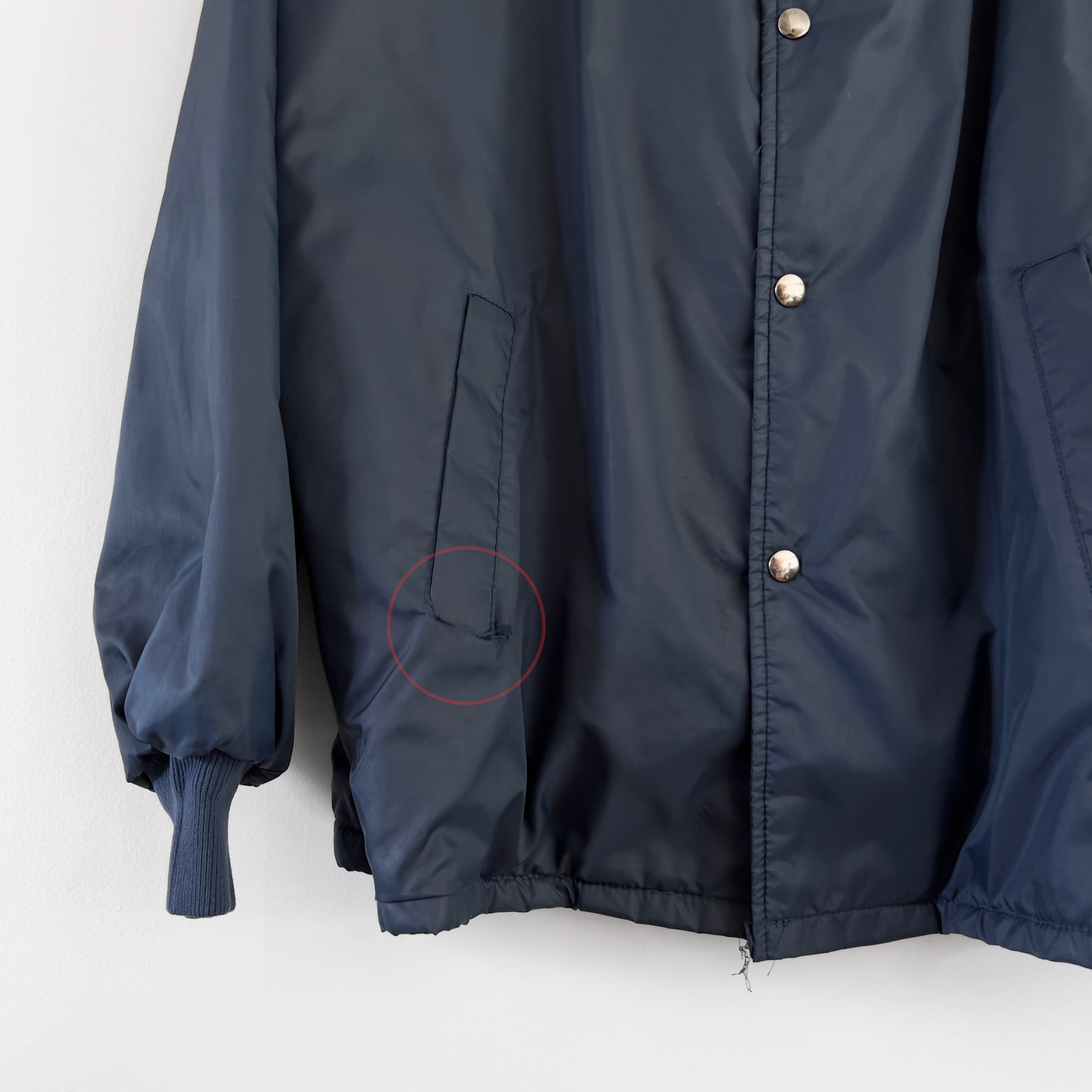 1970s Navy Blue Insulated Light Windbreaker Jacket  - Shop ThreadCount Vintage Co.