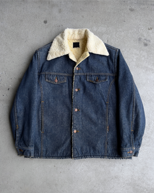 1960s Denim Sherpa Lined Western Coat  - Shop ThreadCount Vintage Co.