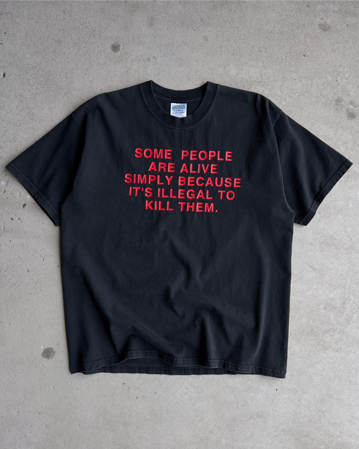 1990s Some People Are Alive Simply Because Faded Tee  - Shop ThreadCount Vintage Co.