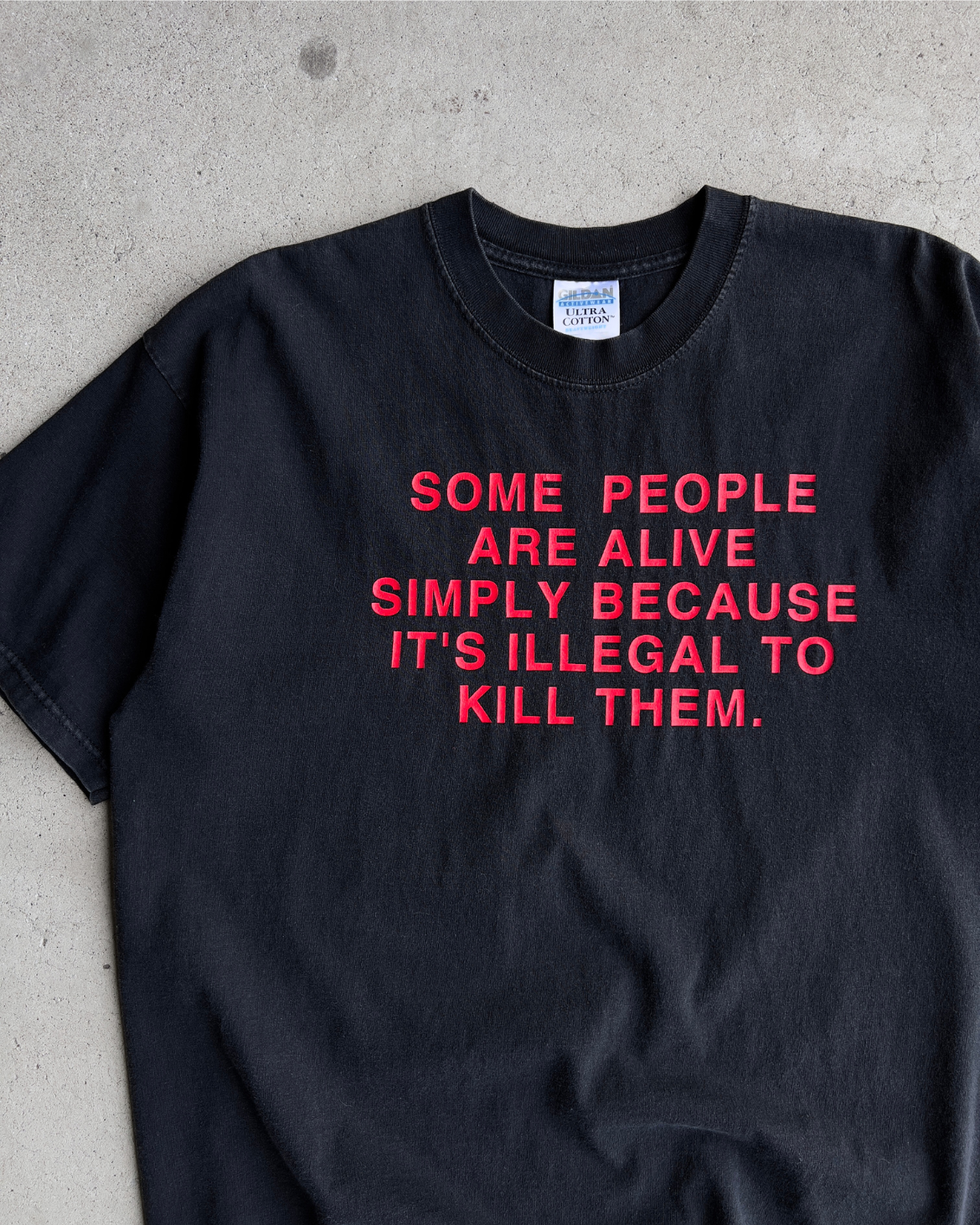 1990s Some People Are Alive Simply Because Faded Tee  - Shop ThreadCount Vintage Co.