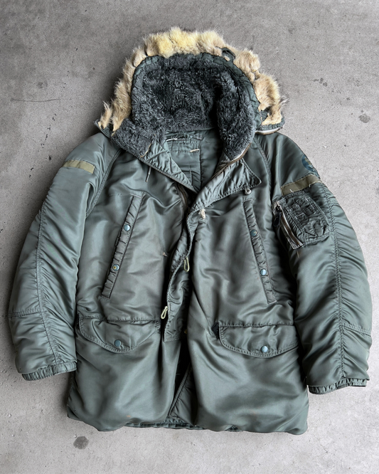 1960s N-3B USAF Stencil Green Parka Flight Jacket  - Shop ThreadCount Vintage Co.