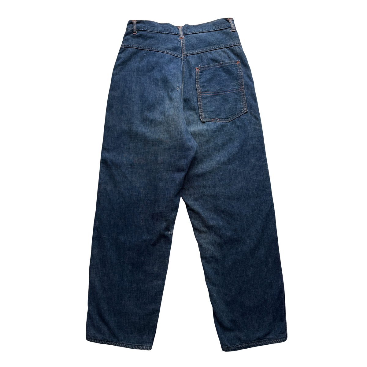 1950s Side Zip Single Pocket Denim Jeans (28)