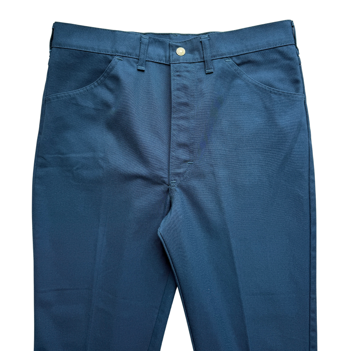 1970s Powder Blue Slim Fit Mod Jeans (32)