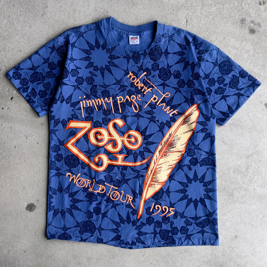 1995 Page & Plant Zoso World Tour AOP Tee  - Shop ThreadCount Vintage Co.