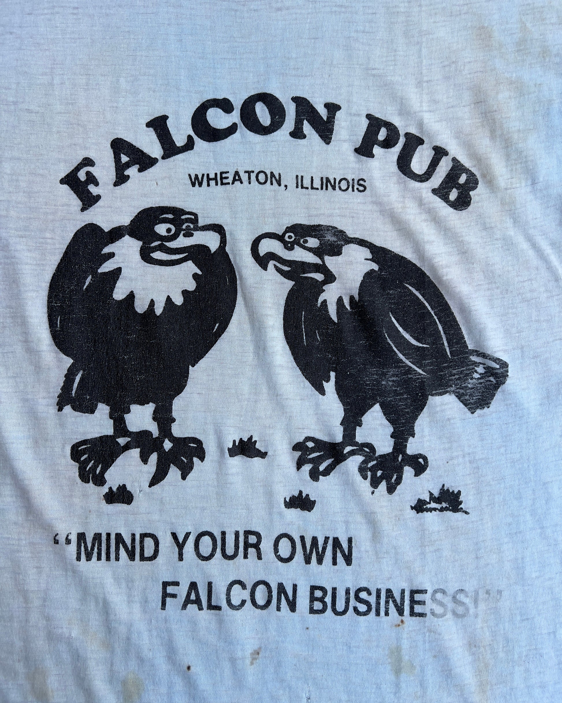 1970s Falcon Pub Illinois Sun Faded Tee  - Shop ThreadCount Vintage Co.