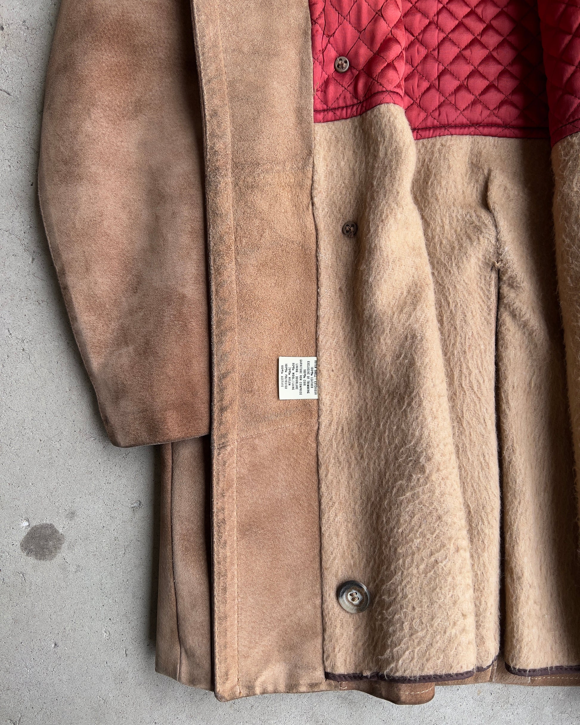 1960s Double Breasted Genuine Suede Leather Coat  - Shop ThreadCount Vintage Co.