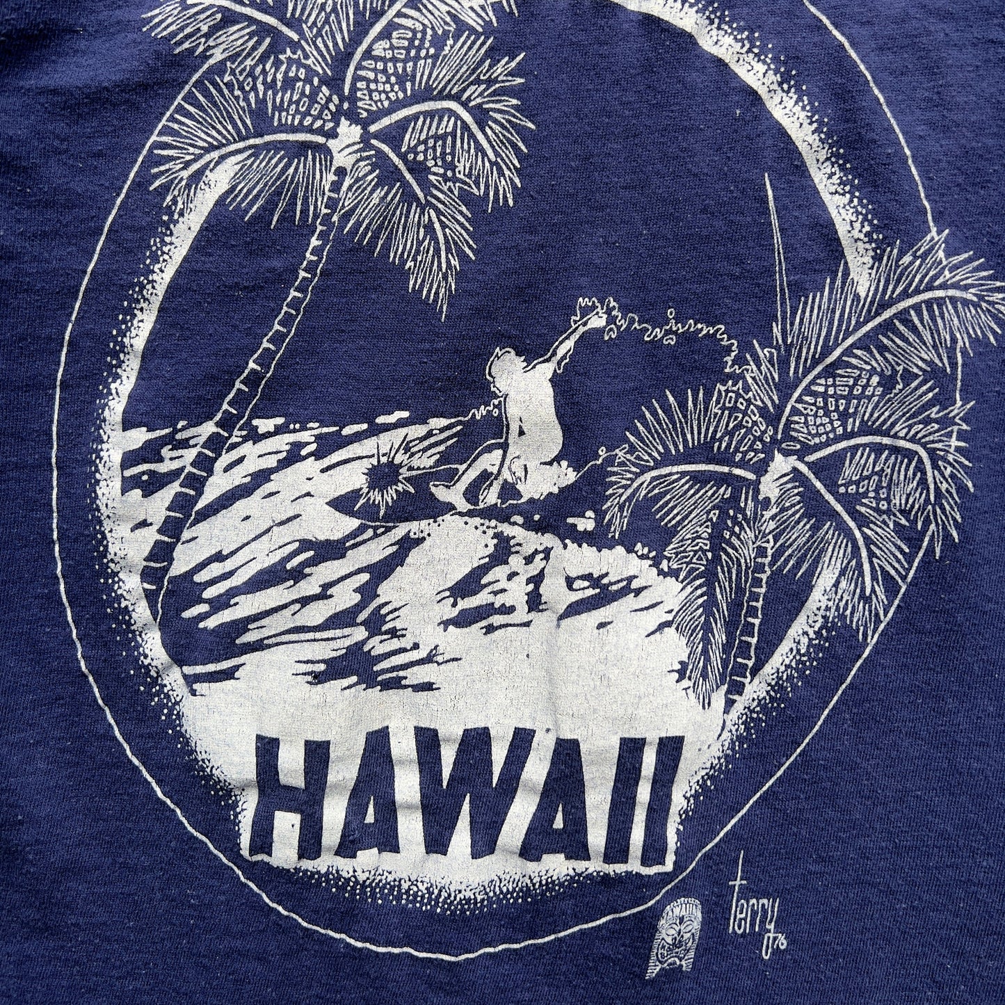 1976 Hawaiian Surfer Graphic Tee - Shop THREADCOUNT Vintage Co.