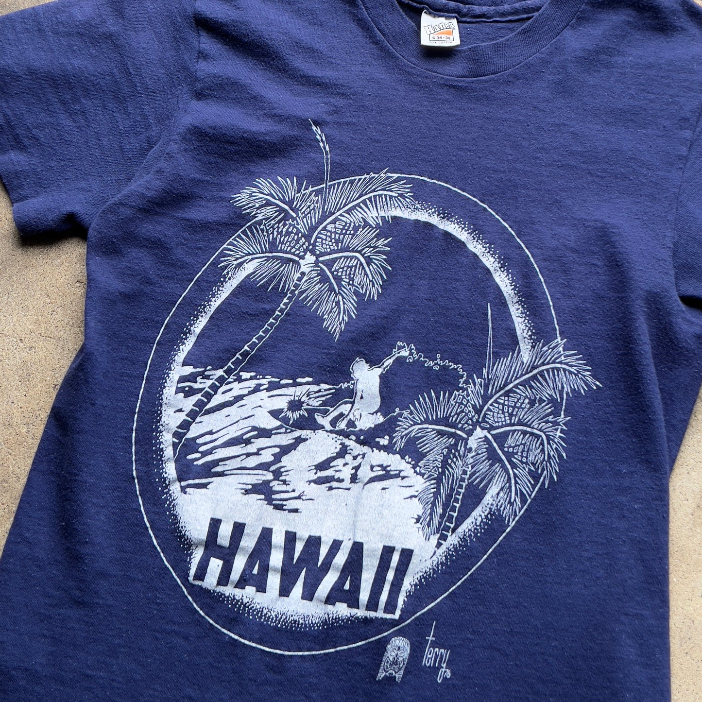 1976 Hawaiian Surfer Graphic Tee - Shop THREADCOUNT Vintage Co.