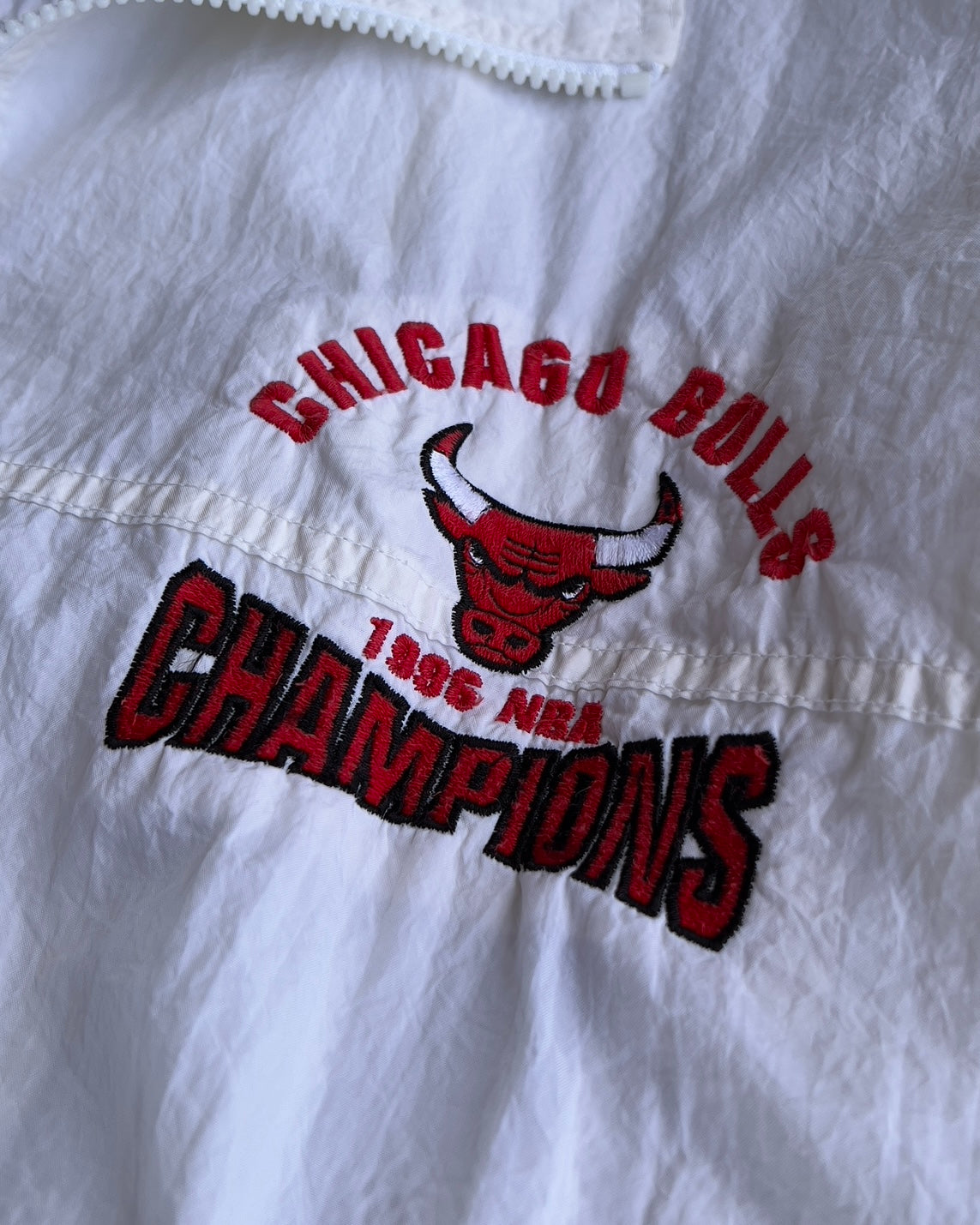 Vintage 1996 Chicago Bulls NBA World Champions Windbreaker Jacket  - Shop ThreadCount Vintage Co.