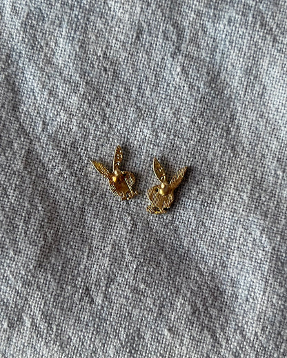 Vintage 1980s Playboy Bunny 14k Yellow Gold Stud Earrings  - Shop ThreadCount Vintage Co.