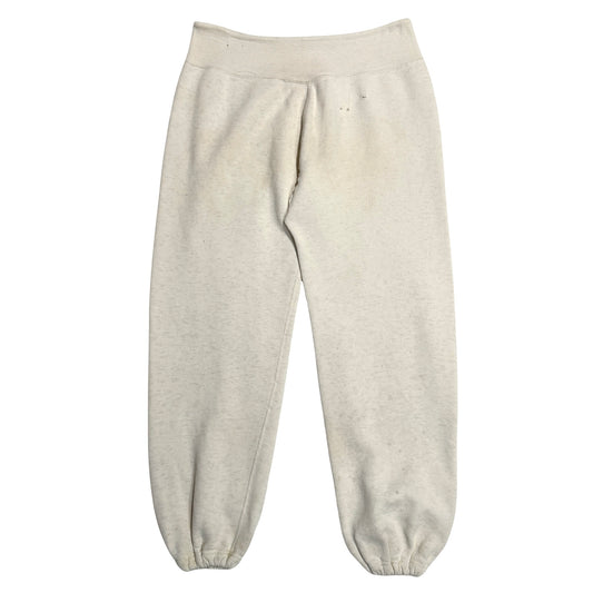 1950s White Cotton Expansion Gusset Sweatpants (M)