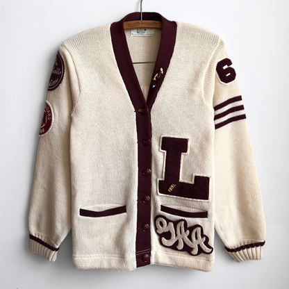 1960s Leyden East Chicago Volleyball Letterman Cardigan  - Shop ThreadCount Vintage Co.