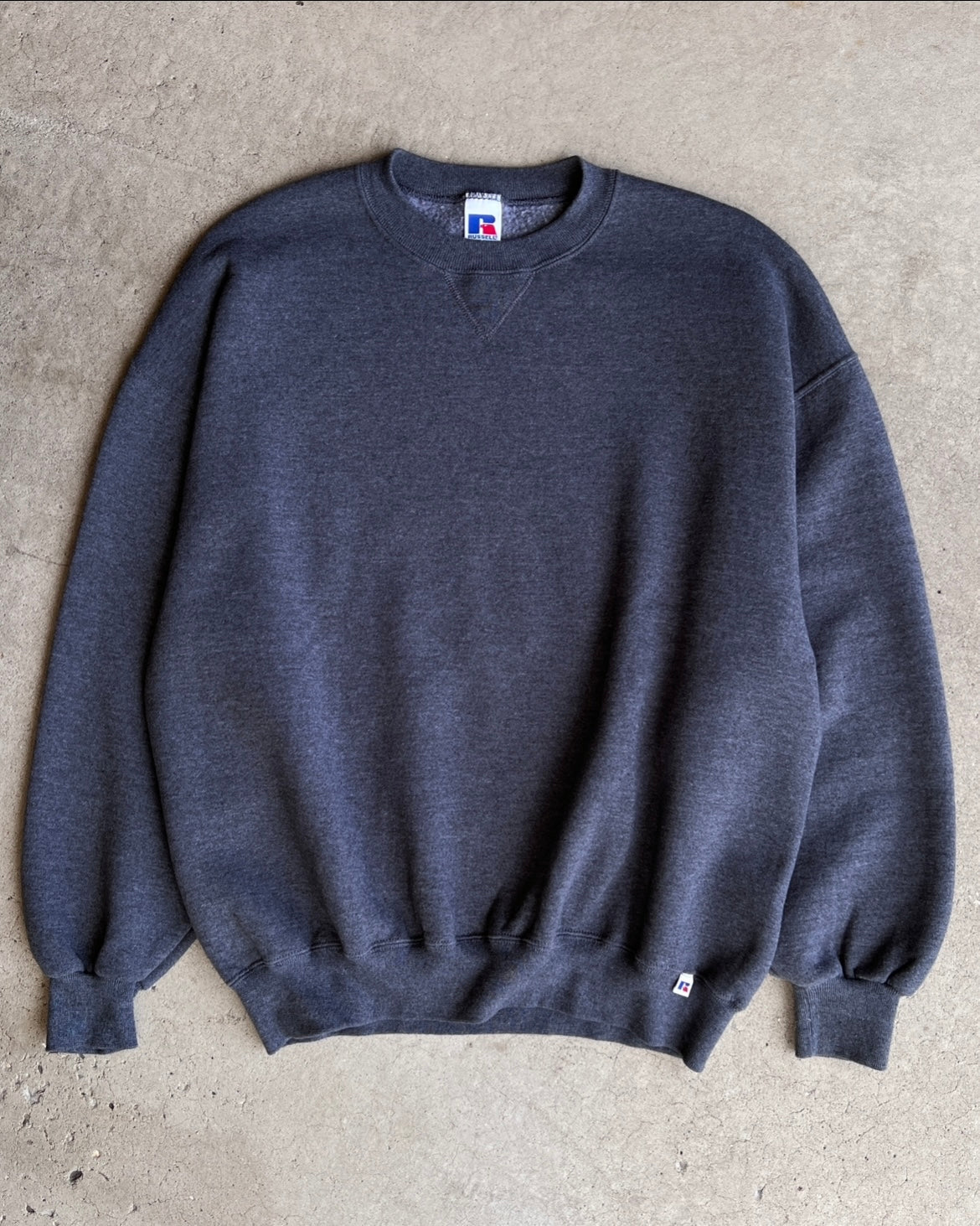 Vintage 1990s Dark Grey Russell Athletic Crewneck Sweatshirt  - Shop ThreadCount Vintage Co.